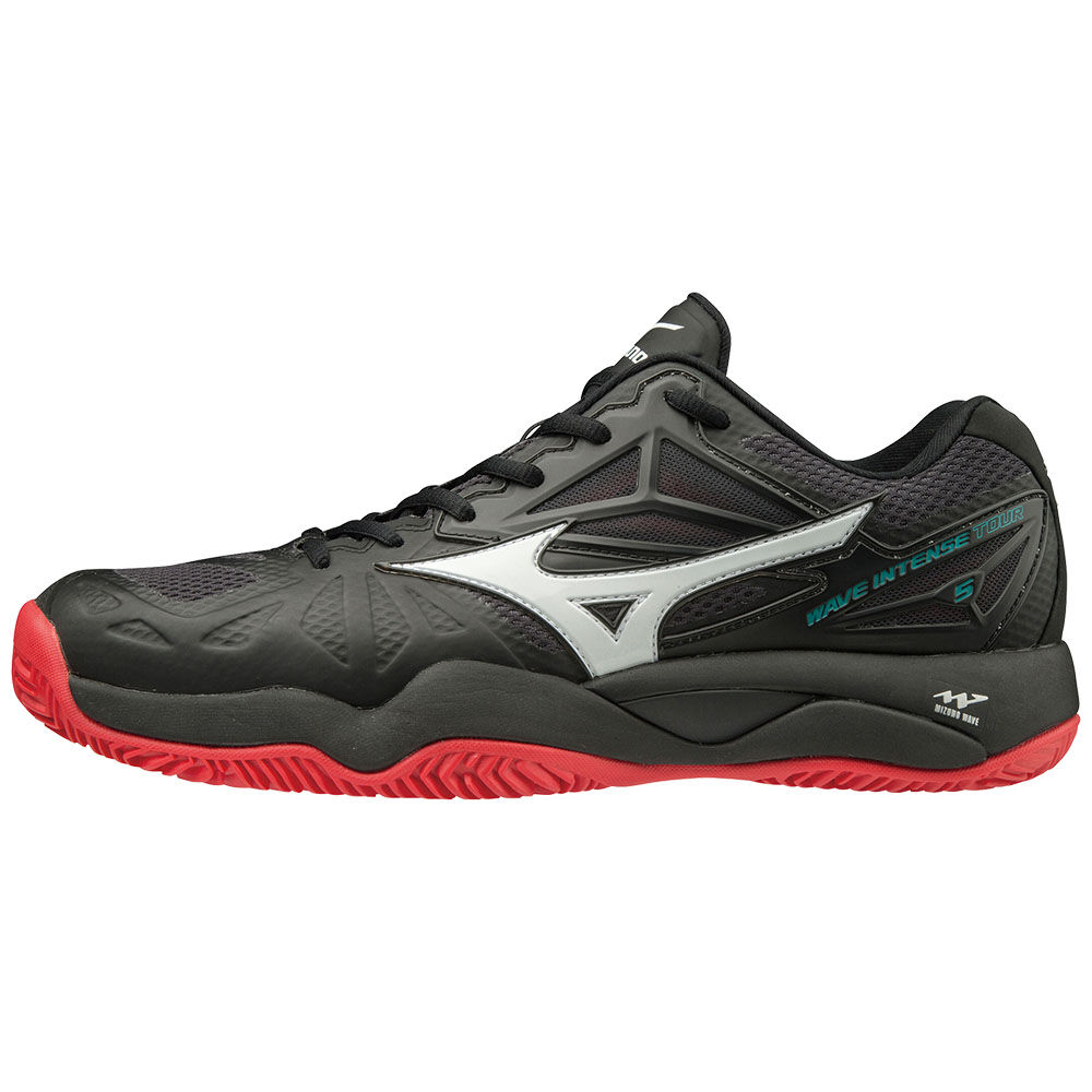 Tenis Netshoes Mizuno WAVE INTENSE TOUR 5 CC - Homem - Pretas/Branco/Rosa - JZXAU6034